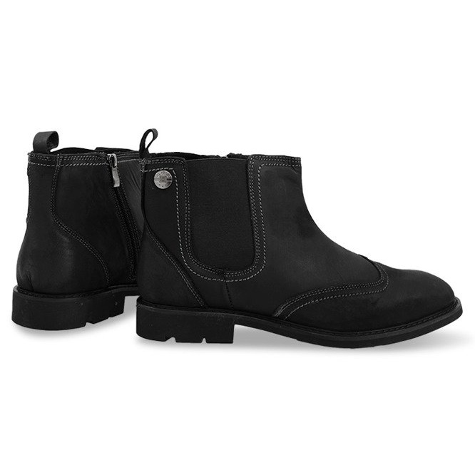 Botas altas y cálidas atadas 4682 Black negro 1