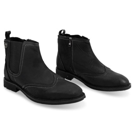 Botas altas y cálidas atadas 4682 Black negro 2