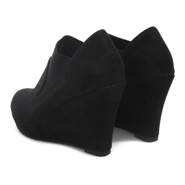 Botas de cuña de ante 6-231 Negro 2