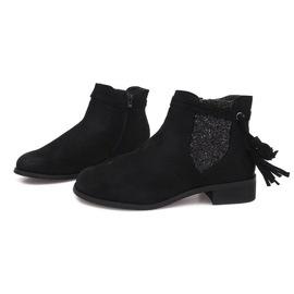 Botines de ante Jodhpur W132 Negro 2