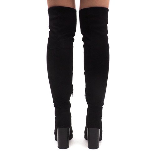 Botas de ante en poste SU-2730 Negro 1