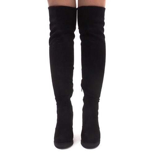 Botas de ante en poste SU-2730 Negro 2