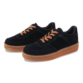 Creepers con cordones negros 7-K3568A 3