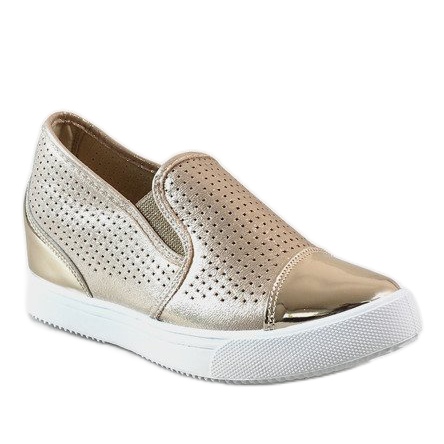 Zapatillas de cuña doradas DD439-82 dorado 1