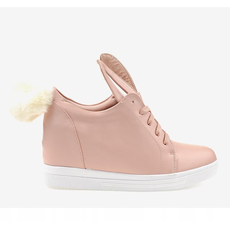 Zapatillas rosas en los conejitos de cuña H6210-11 rosado 2