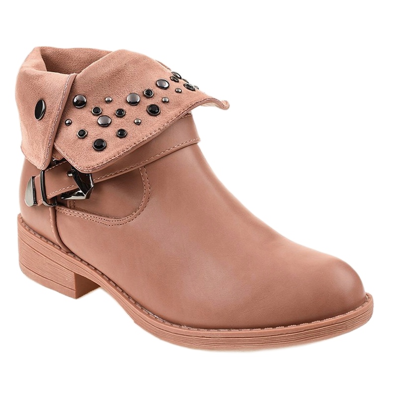 Botas rosas con hebilla GG-44P rosado 1