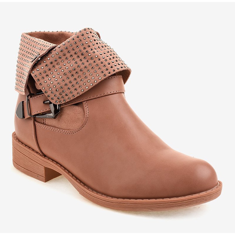 Botas rosas con hebilla y tachuelas GG-43P 1