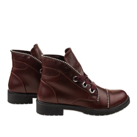 Kayla Shoes Botines granate con cordones 11606-73 rojo 3