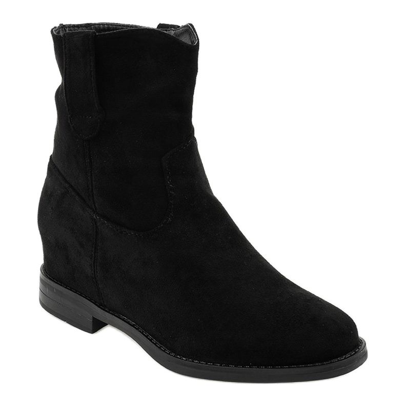 Botas sin cordones de ante negro NC837 1