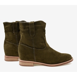 Botas sin cordones de ante verde NC837 3