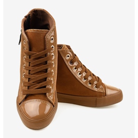 Zapatillas altas camel JX-95 marrón 4