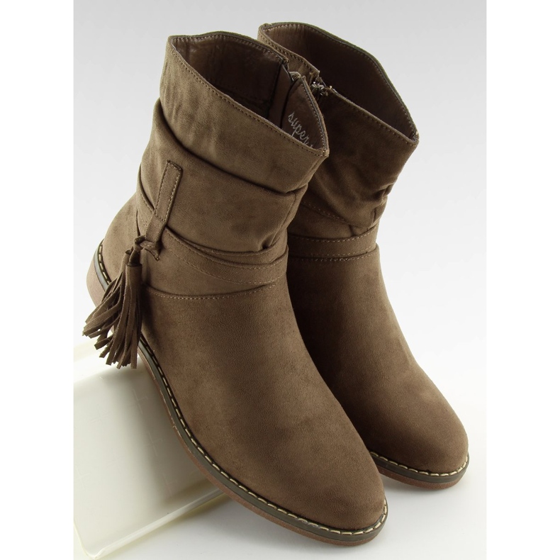 Botas marrones para mujer marrón 4169 Caqui multicolor 2