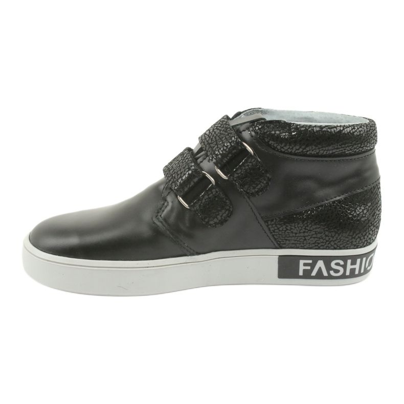 Mazurek Zapatos para niños de cuero negro 2