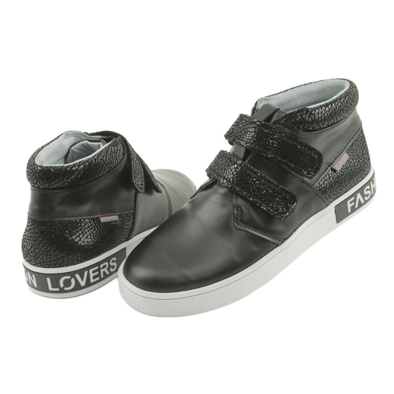 Mazurek Zapatos para niños de cuero negro 4