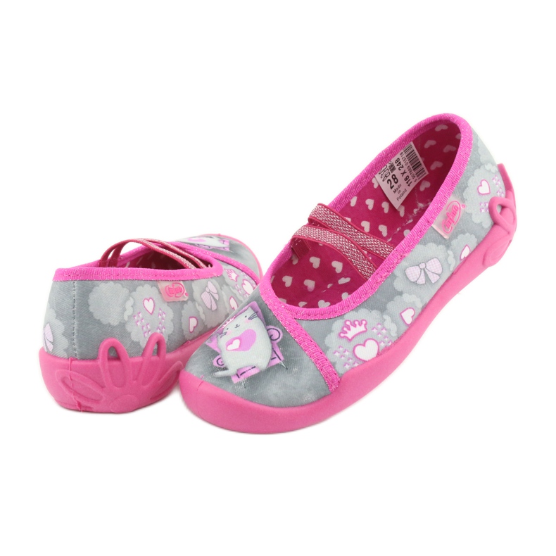 Calzado infantil befado 116X248 rosado gris 4