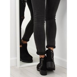 Botines Chelsea negros con tachuelas Z175 Negro 1