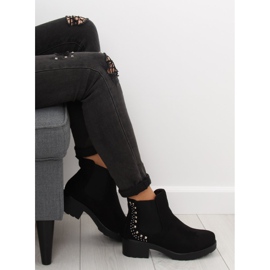 Botines Chelsea negros con tachuelas Z175 Negro 2