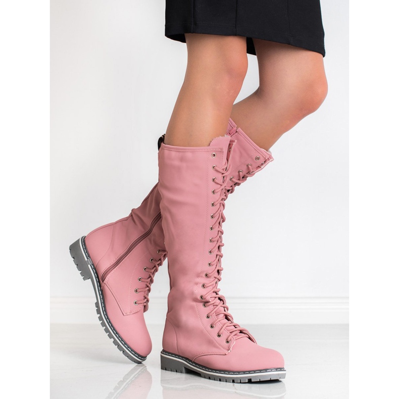 Seastar Botas con cordones de mujer rosa 2