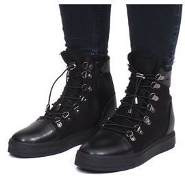 Zapatillas con cuña caladas negras de Mathilde negro 1 Zapatillas con cuña caladas negras de Mathilde negro 1