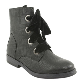 Botas negras con cordones HFN-5505 Black negro 1 Botas negras con cordones HFN-5505 Black negro 1