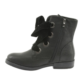 Botas negras con cordones HFN-5505 Black negro 2 Botas negras con cordones HFN-5505 Black negro 2