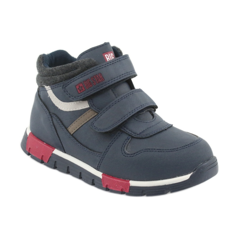 Zapatilla deportiva con velcro Big Star 374065 azul marino blanco rojo 1