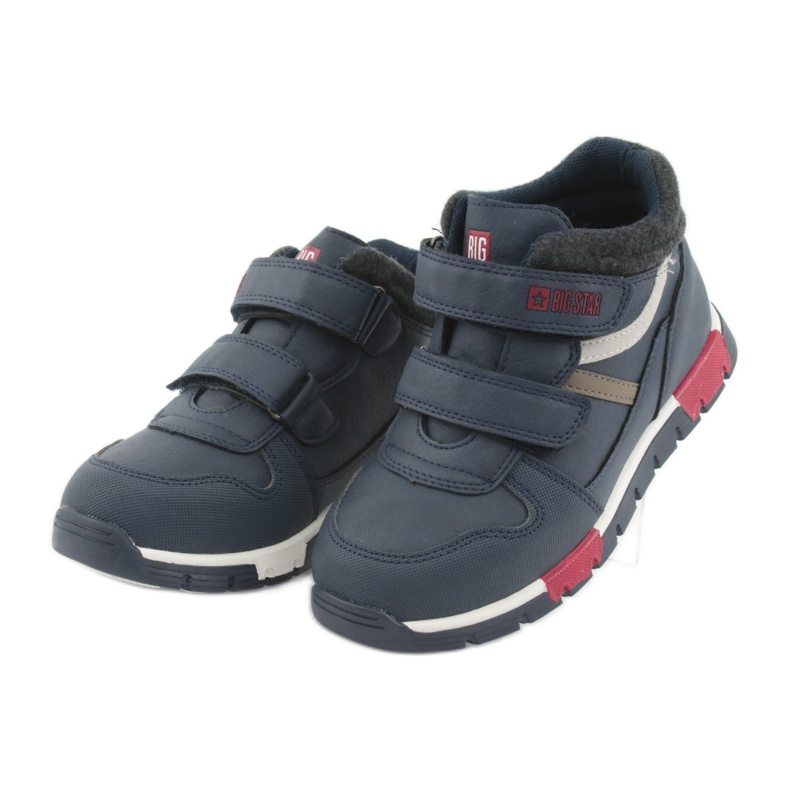 Zapatilla deportiva con velcro Big Star 374065 azul marino blanco rojo 3