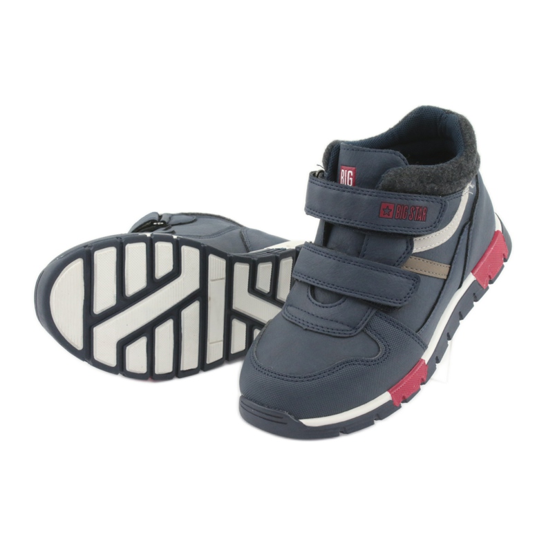 Zapatilla deportiva con velcro Big Star 374065 azul marino blanco rojo 5