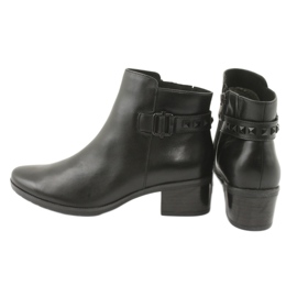 Botas de cuero para mujer Caprice con pernos 25433 negros 5