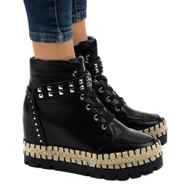 Botines trapper mujer negros AJ-547 1 Botines trapper mujer negros AJ-547 1