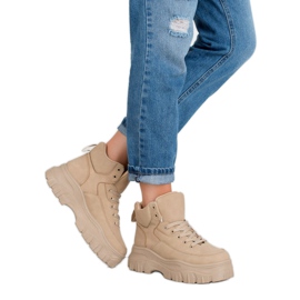 Kylie Zapatos con cordones en la plataforma marrón 4