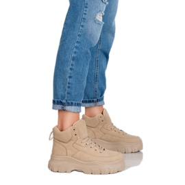 Kylie Zapatos con cordones en la plataforma marrón 3