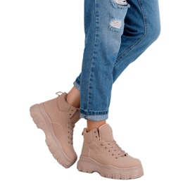 Kylie Zapatos con cordones en la plataforma rosado 4