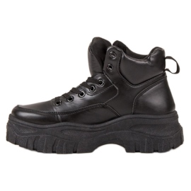 Kylie Zapatos con cordones en la plataforma negro 1