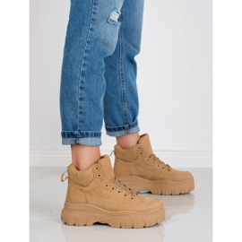 Kylie Zapatos con cordones en la plataforma marrón 3