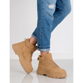 Kylie Zapatos con cordones en la plataforma marrón 5