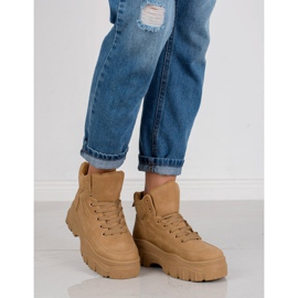 Kylie Zapatos con cordones en la plataforma marrón 4