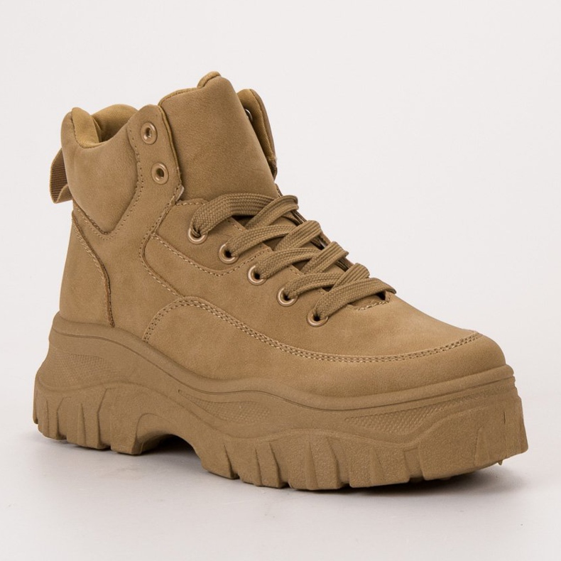 Kylie Zapatos con cordones en la plataforma marrón 1