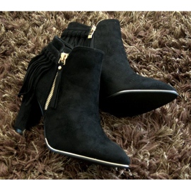 Botas de ante de tacón alto A989 Negro 2