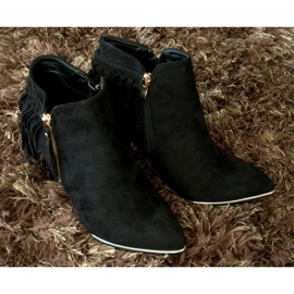 Botas de ante de tacón alto A989 Negro 3