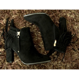 Botas de ante de tacón alto A989 Negro 5
