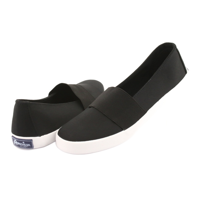 Zapatillas slip-on negras American Club negro 4