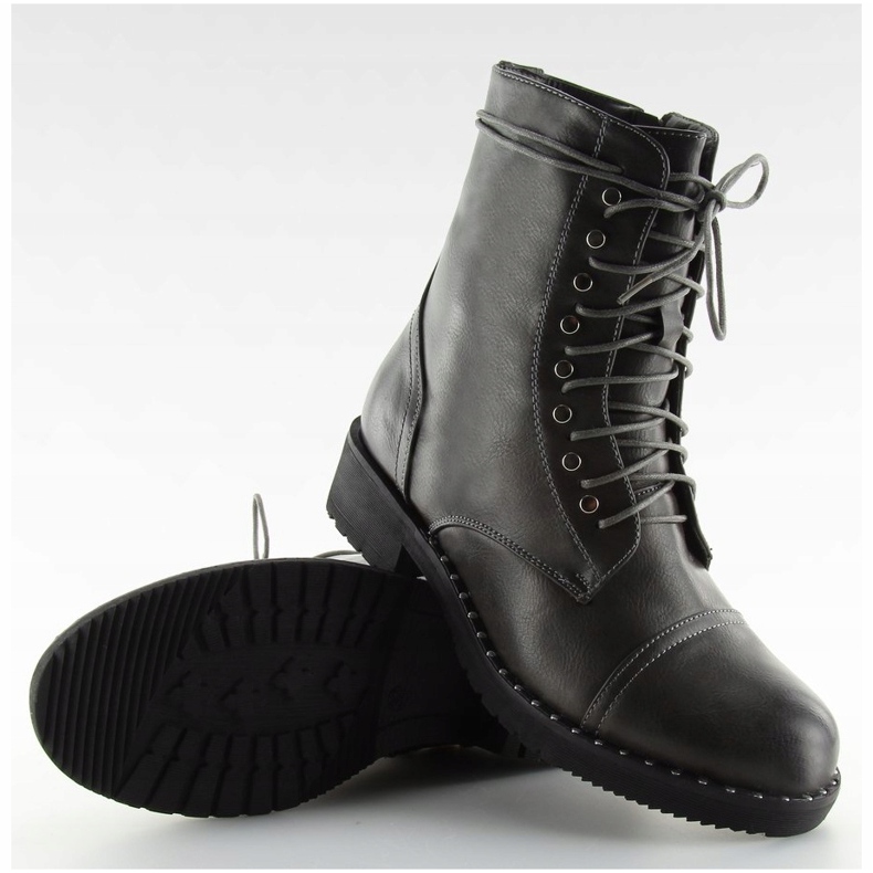 Botas grises con tachuelas gris B0-193 Gris 1