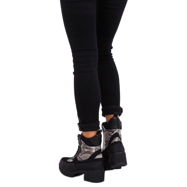 Black Botas negras de mujer 99-58 Snake Skin negro 1 Black Botas negras de mujer 99-58 Snake Skin negro 1