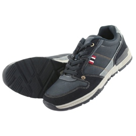Zapatillas deportivas American Club AA08 azul marino gris 4