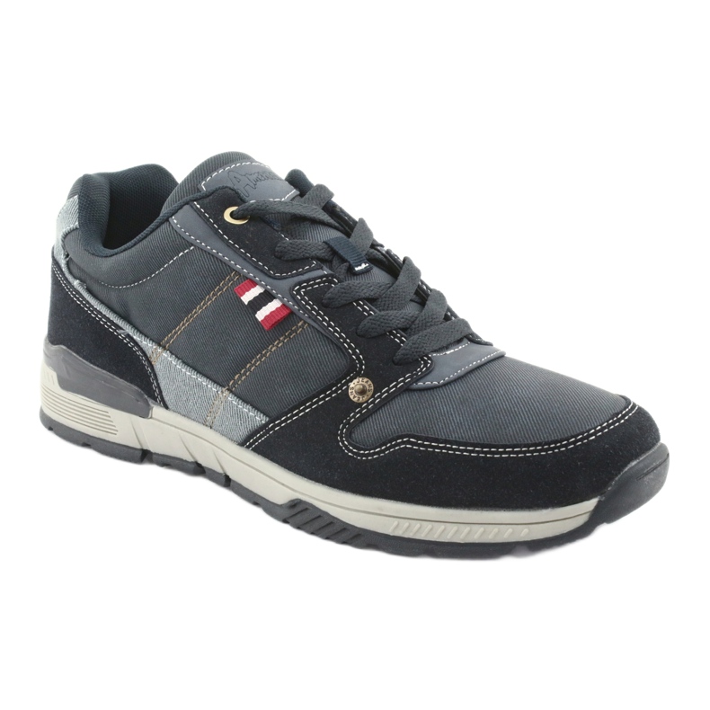Zapatillas deportivas American Club AA08 azul marino gris 1