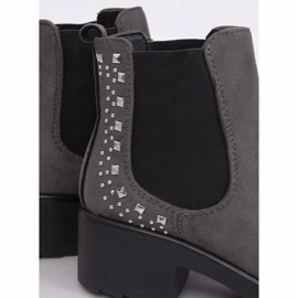 Botines Chelsea grises con tachuelas Z175 Gris 4