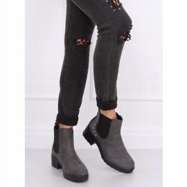 Botines Chelsea grises con tachuelas Z175 Gris 2