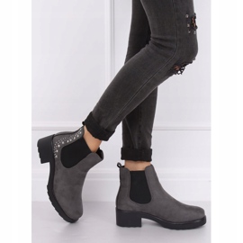 Botines Chelsea grises con tachuelas Z175 Gris 1