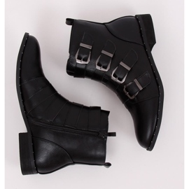 Negro Botas con hebillas, negro 688-57 Negro 1
